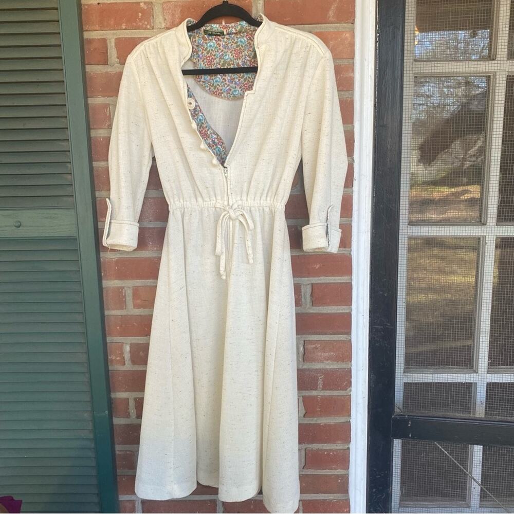 Vintage white midi dress